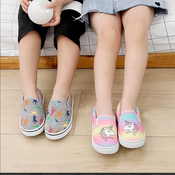 New JOSINY Kids Shoes  Casual Canvas Sneakers Slip On Lazy Tennis Loafers - Picture 15 of 15